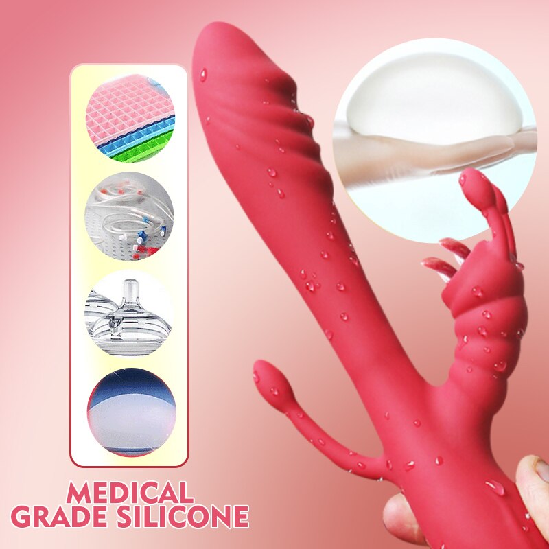 การสั่นสะเทือนนวด G-Spot Clitoral ช่องคลอดกระตุ้นลิ้นเลีย Vibrators สำหรับผู้หญิง