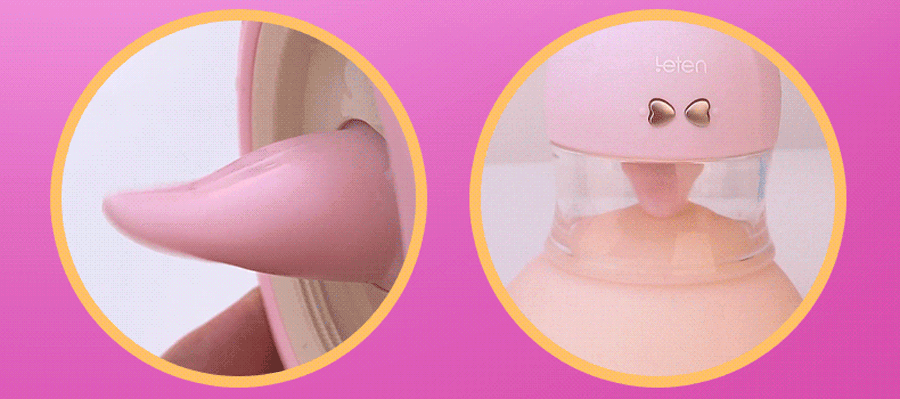 Leten Sucking Vibrator Female Tongue Lick Nipple Clit Pussy Oral Blowjob Clitoris Stimulator Sucker Vibrating Sex Toy for Couple