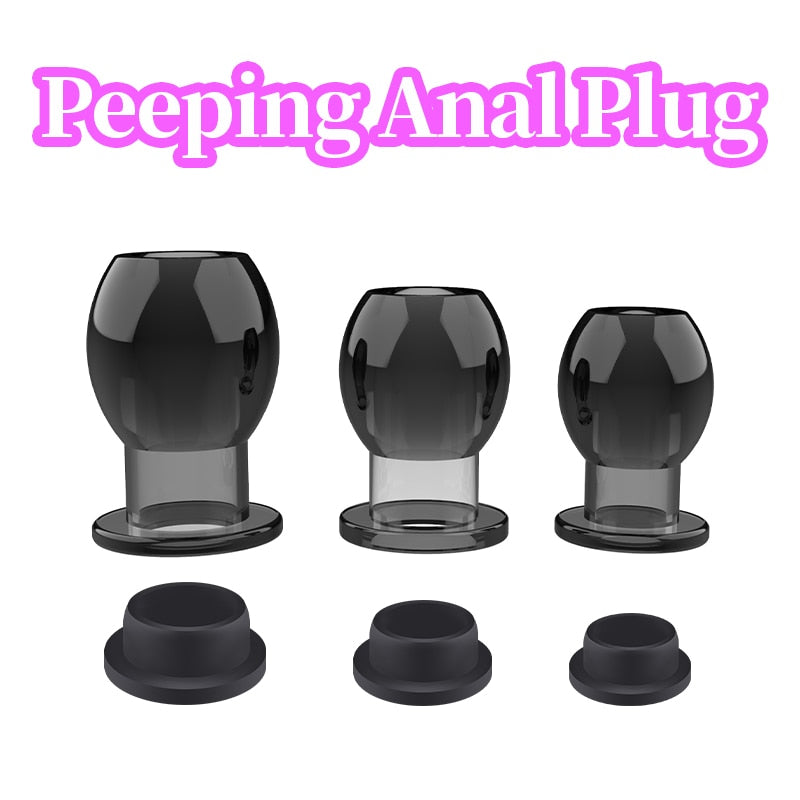 Hollow Vagina Butt Plug with Stopper Plug Anal Expender Anal Dilator Speculum Men Prostate Massage Sex Toy for Gay