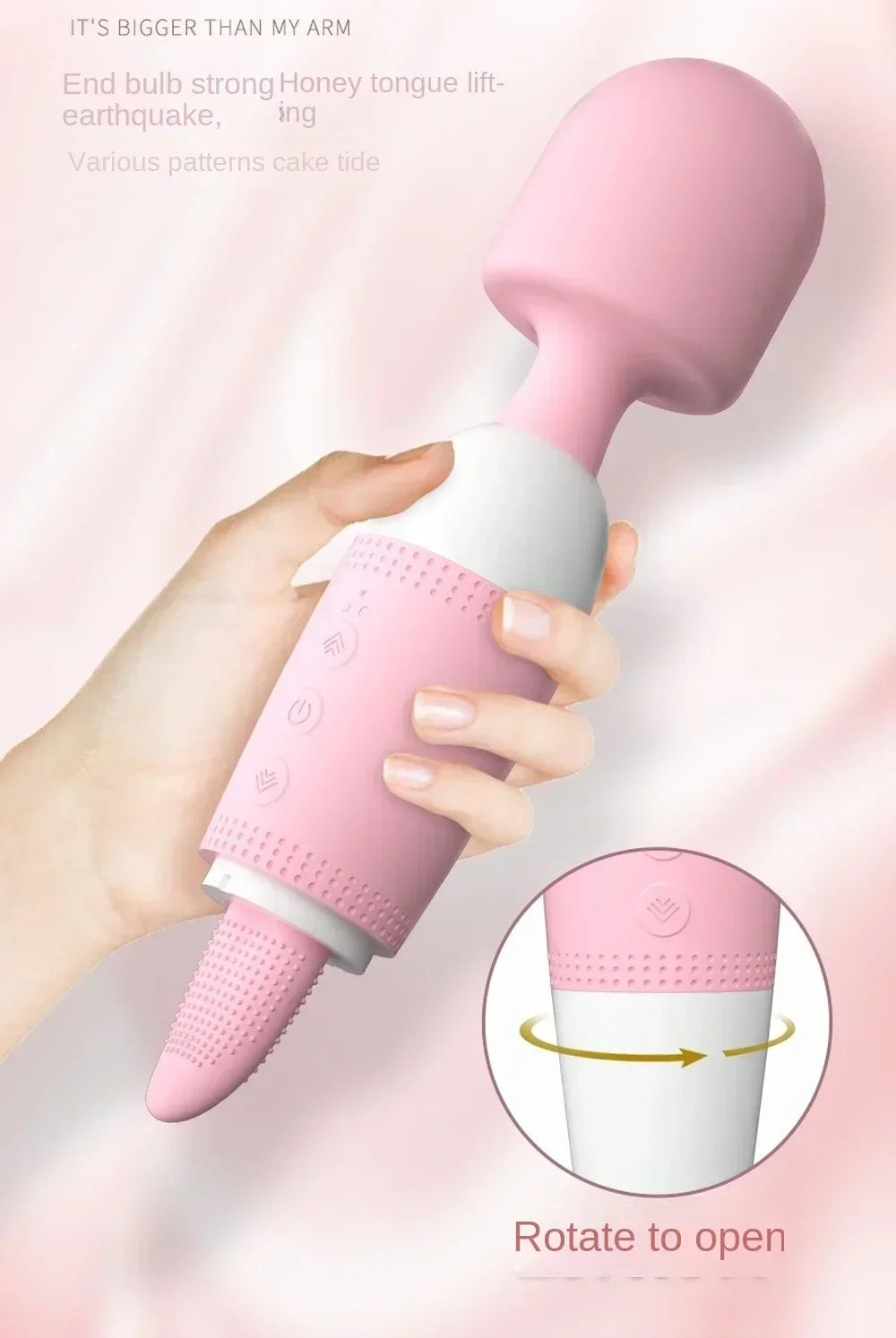 Huge Head Vibrator for Female Masturbation Orgasm AV Tongue Magic Wand Massager Nipple Clitoris Stimulator Sex Toys for Woman 18