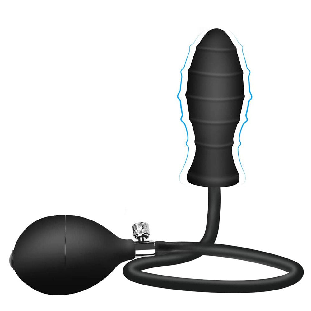 Inflatable Anal Plug Big Anal Dilator ขยายเซ็กซ์ทอยสำหรับผู้หญิงผู้ชายนวดต่อมลูกหมาก G จุดกระตุ้นช่องคลอด Anus Extender