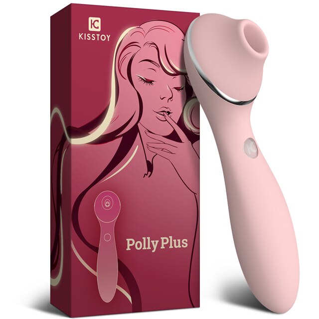 KISTOY Polly Plus 2ใน1เครื่องทำความร้อน Vibrator Clitoris ดูด G จุดกระตุ้น Vibrating Dildo เซ็กซ์ทอยสำหรับสตรี