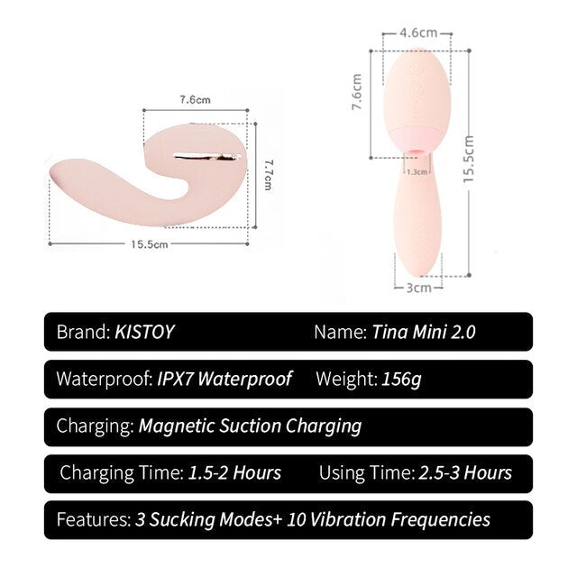 KISTOY Tina สวมใส่ Sucking Vibrator ความร้อน G จุดกระตุ้นที่มีประสิทธิภาพ Clitoris Sucker เซ็กซ์ทอยสำหรับสตรี