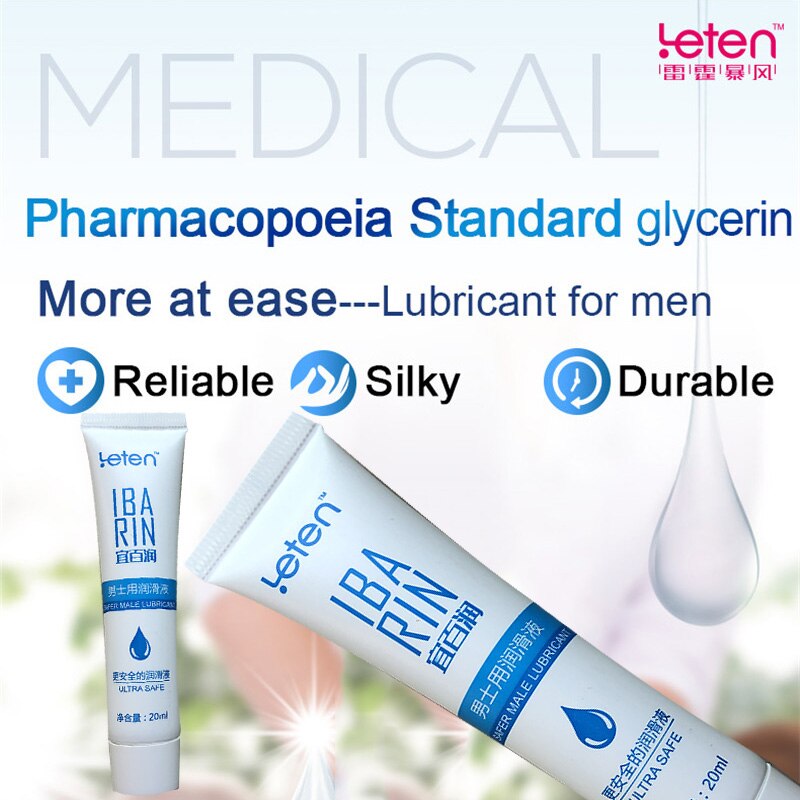 Leten 20ML Anal Lubricant for Sex Water Based Lubricant Personal Lubricant Sexual Massage Oil Sex Lube . Adult Sex Products