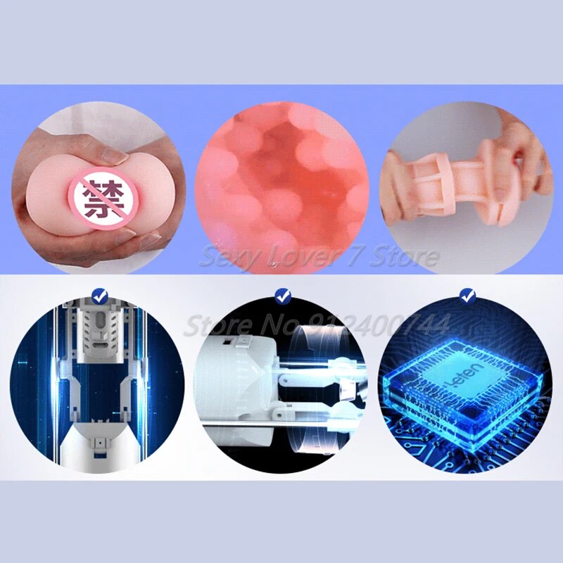Leten A380 III อัพเกรดลูกสูบ Telescopic Masturbator ความร้อนช่องคลอด Thrusting Moaning เครื่องสำเร็จความใคร่ด้วยตัวเองเพศของเล่นสำหรับผู้ชาย