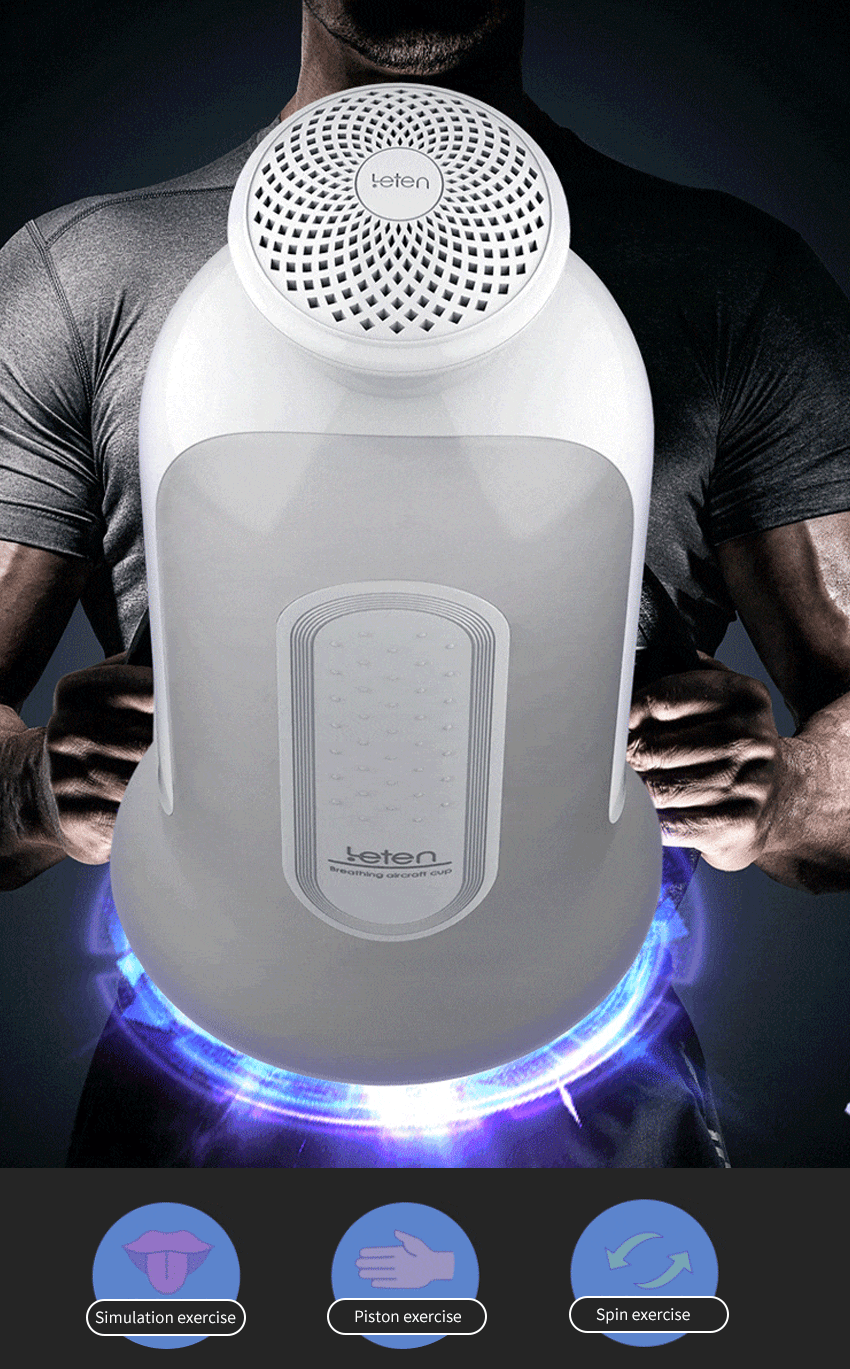 Leten Anal Male Masturbator Cup 3 Levels SPA Massage Suction with Female Sex Moaning Virtual Hip Sex for Men Masturbation Cup