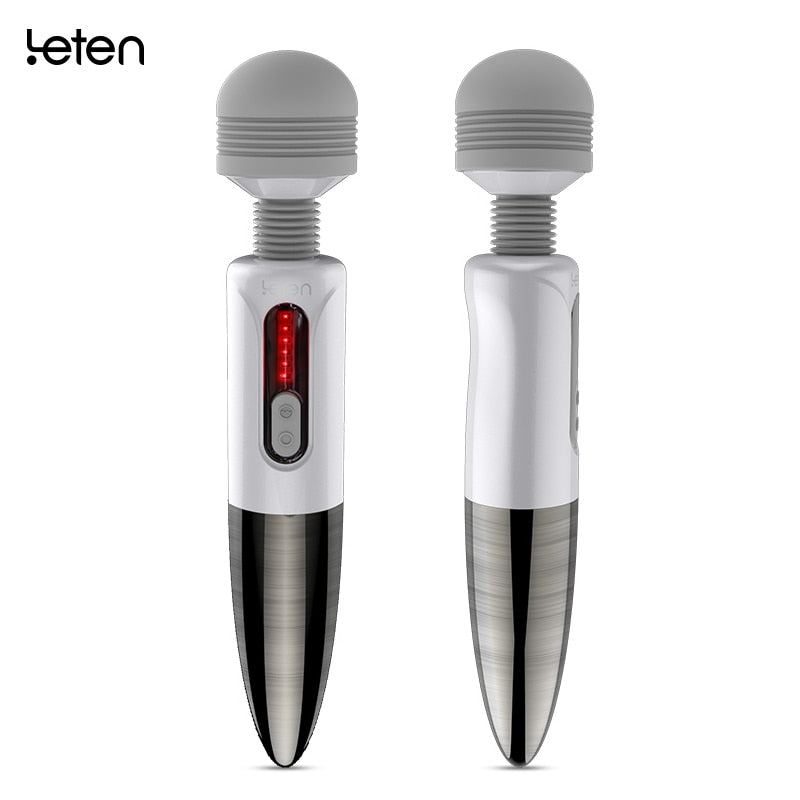 Leten Lightning Huge Head Vibrator for Female Masturbation. AV Magic Wand Massager Nipple Clitoris Stimulator Sex Toys for Woman