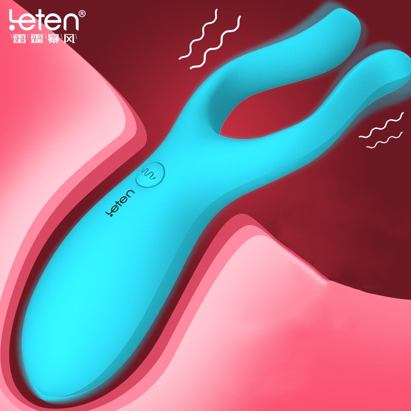 Leten Multifunction Vibrator. Penis Nipple Clamp Clitoris Massager Anal Plug Stimulator Sex Toys for Women Sex Products