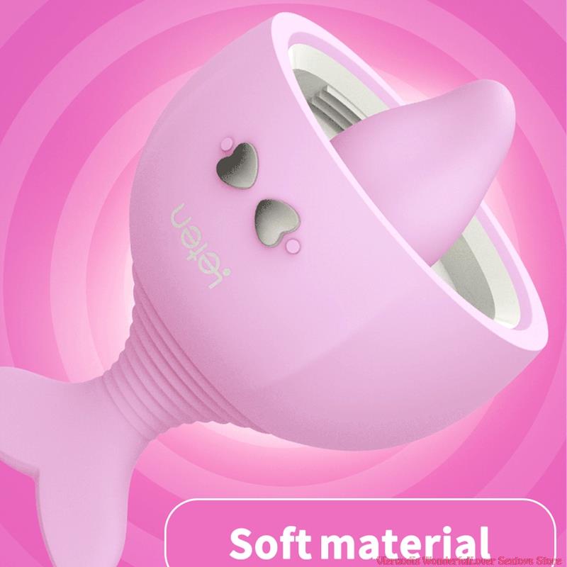 Leten Sucking Vibrator Female Tongue Lick Nipple Clit Pussy Oral Blowjob Clitoris Stimulator Sucker Vibrating Sex Toy for Couple