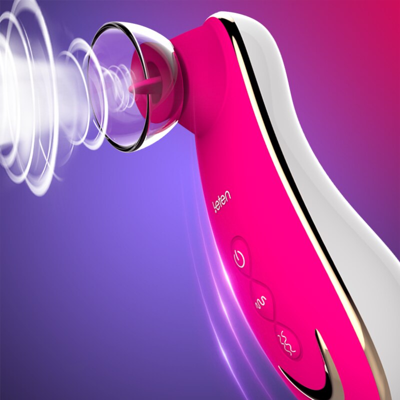 Leten Sucking Tongue Licking Vibrator. Oral Sex Products Pussy Pump Vagina Massager Stimulate Clitoris Nipple Sex Toys for Woman