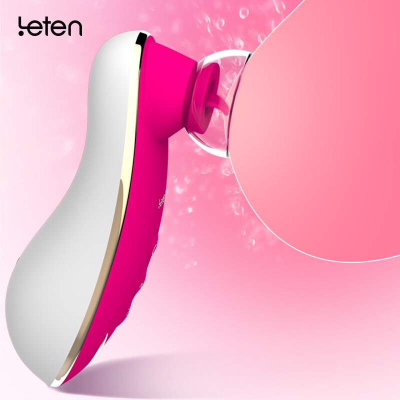 Leten Sucking Tongue Licking Vibrator. Oral Sex Products Pussy Pump Vagina Massager Stimulate Clitoris Nipple Sex Toys for Woman