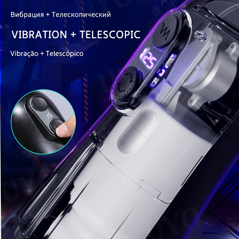 Masturbation สำหรับชาย Automatic Piston Telescopic อัจฉริยะอมควยดูด Mastubator Sex Machine สำหรับชายผู้ใหญ่ของเล่นสำหรับชาย