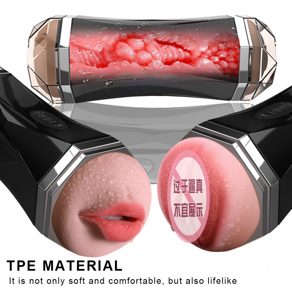 ชาย Masturbator สำหรับอัจฉริยะเสียง Oral Sex Vibrators ชะลอการ Exerciser Man เซ็กซ์ทอยผู้ใหญ่ Masturbation ถ้วย