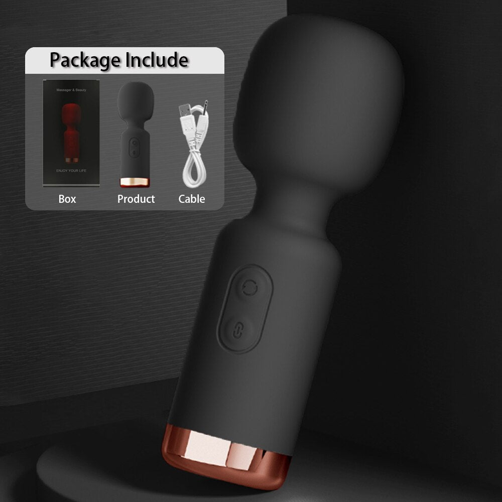 Mini AV Vibrator Magic Wand สำหรับผู้หญิงที่มีประสิทธิภาพ Clitoris Stimulator USB ชาร์จได้แบบพกพา Massager หญิงผู้ใหญ่สินค้าเซ็กซ์ทอย
