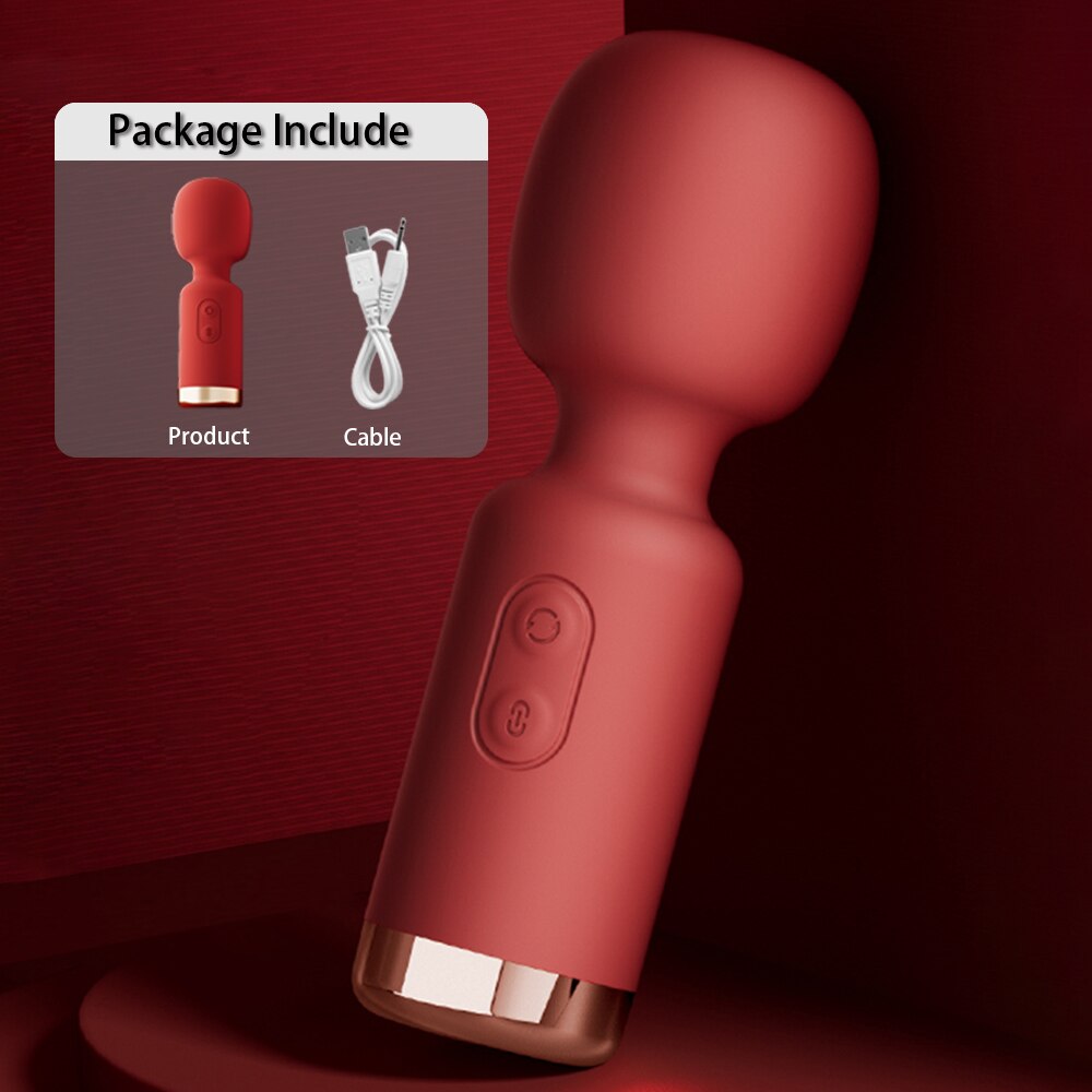 Mini AV Vibrator Magic Wand สำหรับผู้หญิงที่มีประสิทธิภาพ Clitoris Stimulator USB ชาร์จได้แบบพกพา Massager หญิงผู้ใหญ่สินค้าเซ็กซ์ทอย