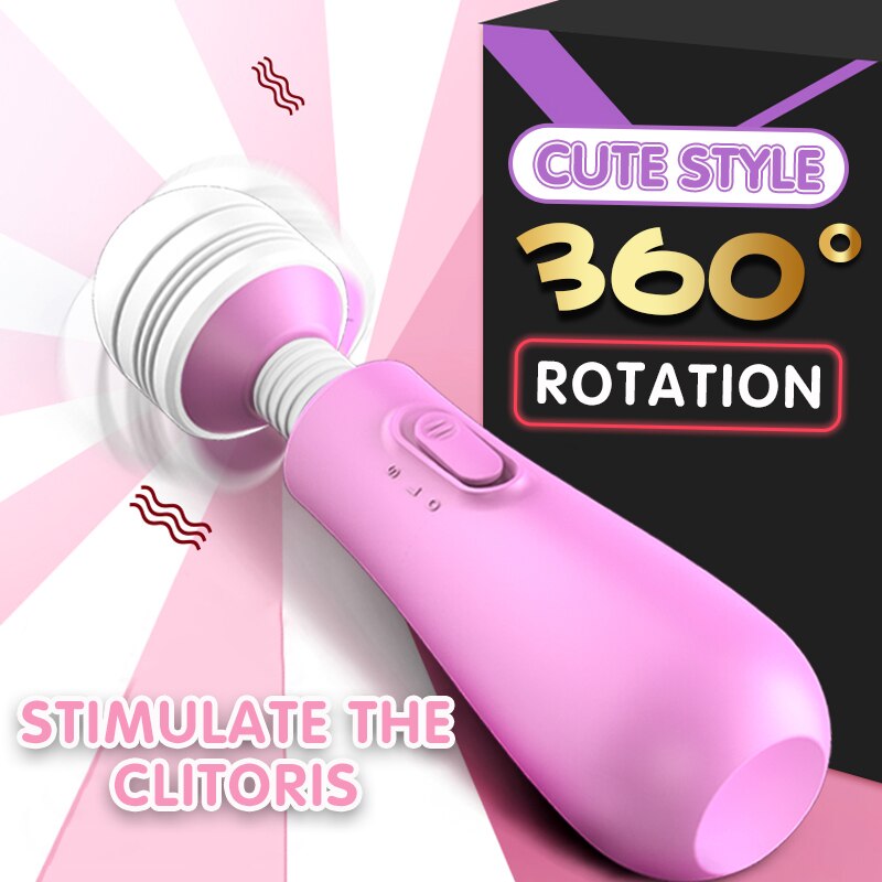 Mini AV Wand Tumbler Vibrator สำหรับหญิงอุปกรณ์เสริมเพศสัมพันธ์ Nipple Clitoral Stimulator สำหรับหญิงผู้ใหญ่ Masturbation เซ็กซ์ทอย
