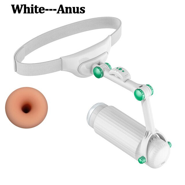New Automatic Telescopic Wearable Male Masturbator Adjustable Articulate Arm Oral Anal Sex Machine Sex Toys for Men Masturbation