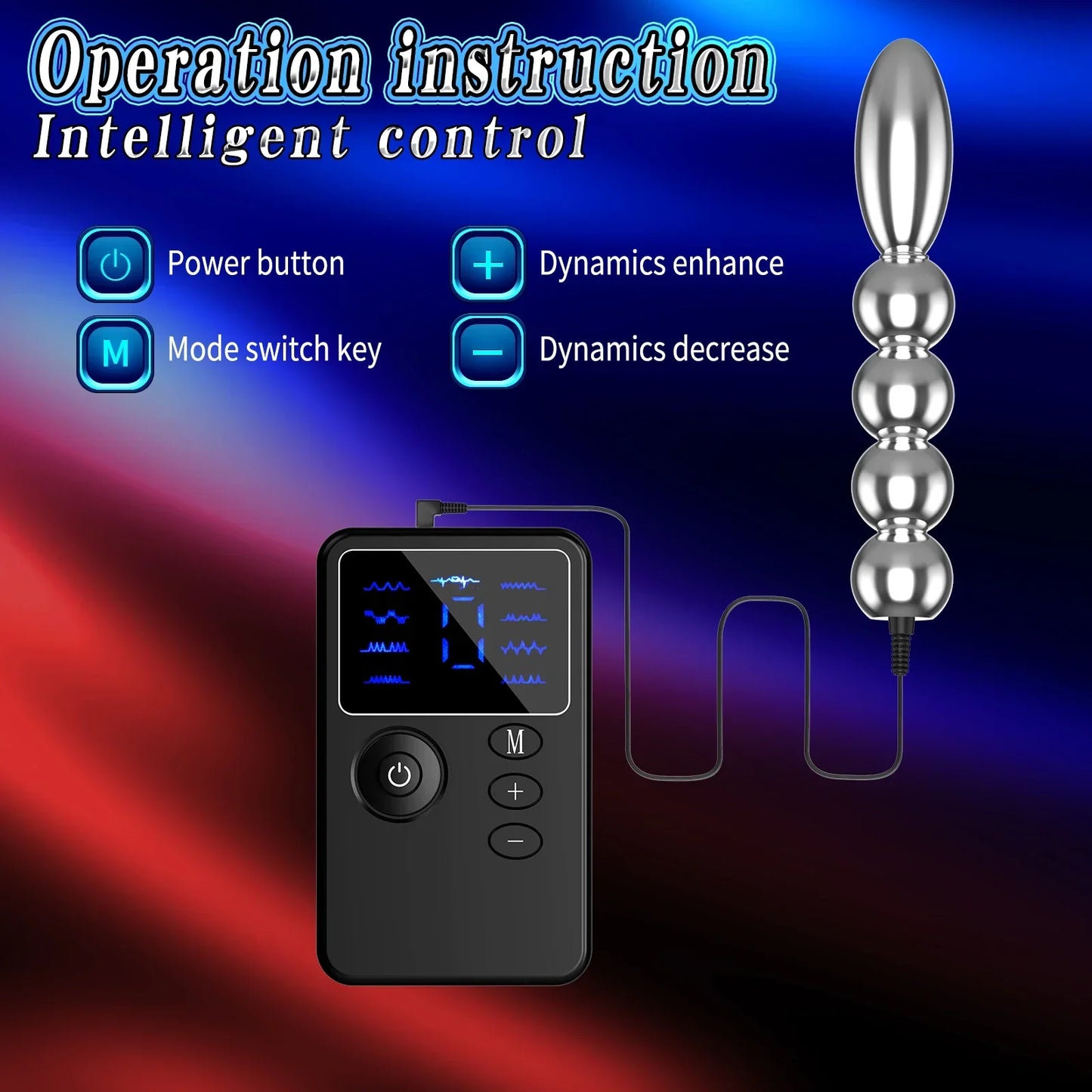 New Dual Output Electric Shock Host Electrosex Electroshock Anal Butt Plug . Electrostimulator Anal Bdsm Adult Sex Toys . E-stim