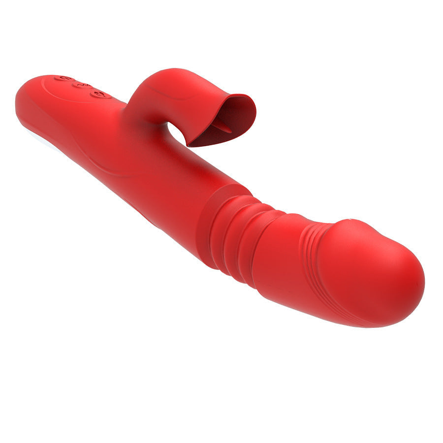 ความร้อนหมุน Vibrator Telescopic G Spot Dildo Vibrator Anal Clit Stimulator หญิง Masturbation เซ็กซ์ทอยสำหรับผู้หญิง