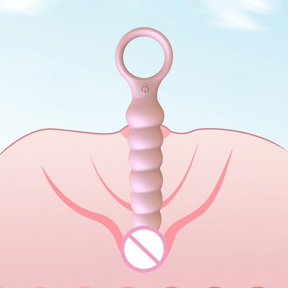 OLO Anal Plug Skin-friendly Smooth Universal 10 Frequency Vibration Silicone Female Prostate Massager Anal Beads Couple Sex Toys