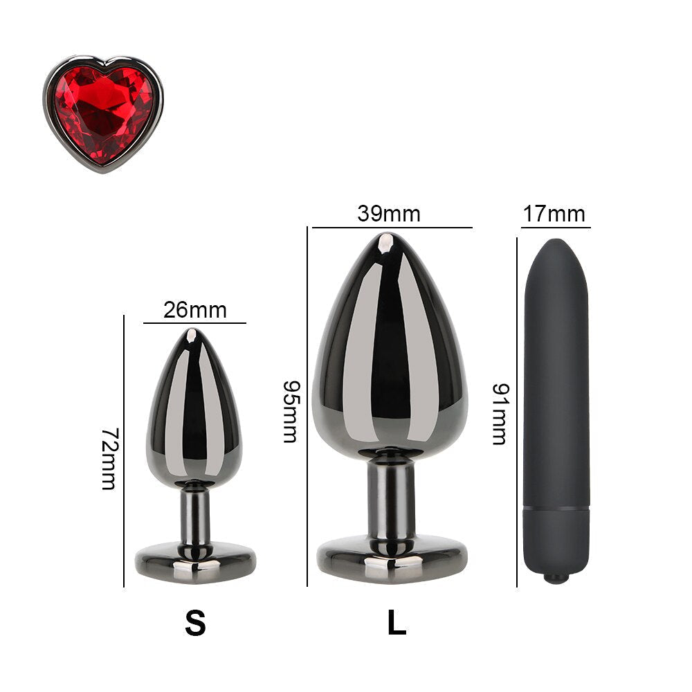 OLO S/M/L Butt Plug Bullet Vibrator Prostate Massager Multispeed Anal Plug Couple Anus Dilator Sex Toys for Men Women