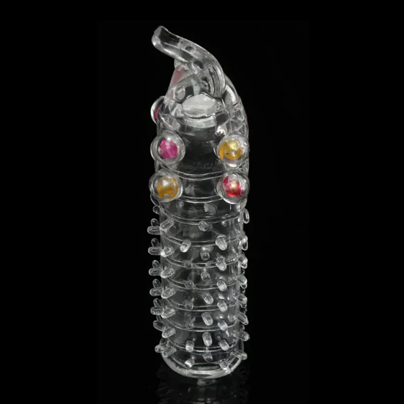 Penis Extender Sleeve Reusable Condoms Penis Enhancer Delay Ejaculation Sex Toys for Men Adult Lock Sperm Cock Ring Sex Shop