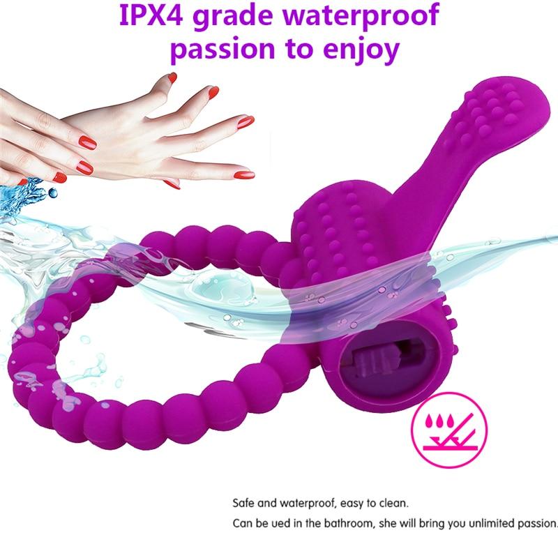 Penis Ring Cock Intense Clit Stimulation Silicone Tongue Vibrator Sex Fidget Toys for Couple Adults Products Delay Ejaculation