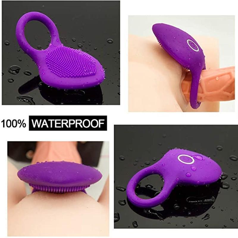 Penis Ring Vibrating Clitoris Stimulator G Spot Sex Toys for Couple Vibro Delay Lick Vagina Orgasm Lock Fine Sleeve Vibrator