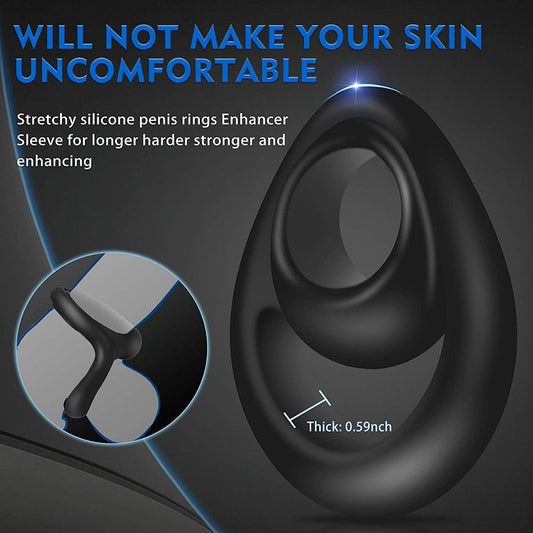 Penis Sleeve Ring Male Delayed Ejaculation Cock Ring Penis Enlargement Penis Attachment Male Cock Chastity Cage Sex Toys for Men