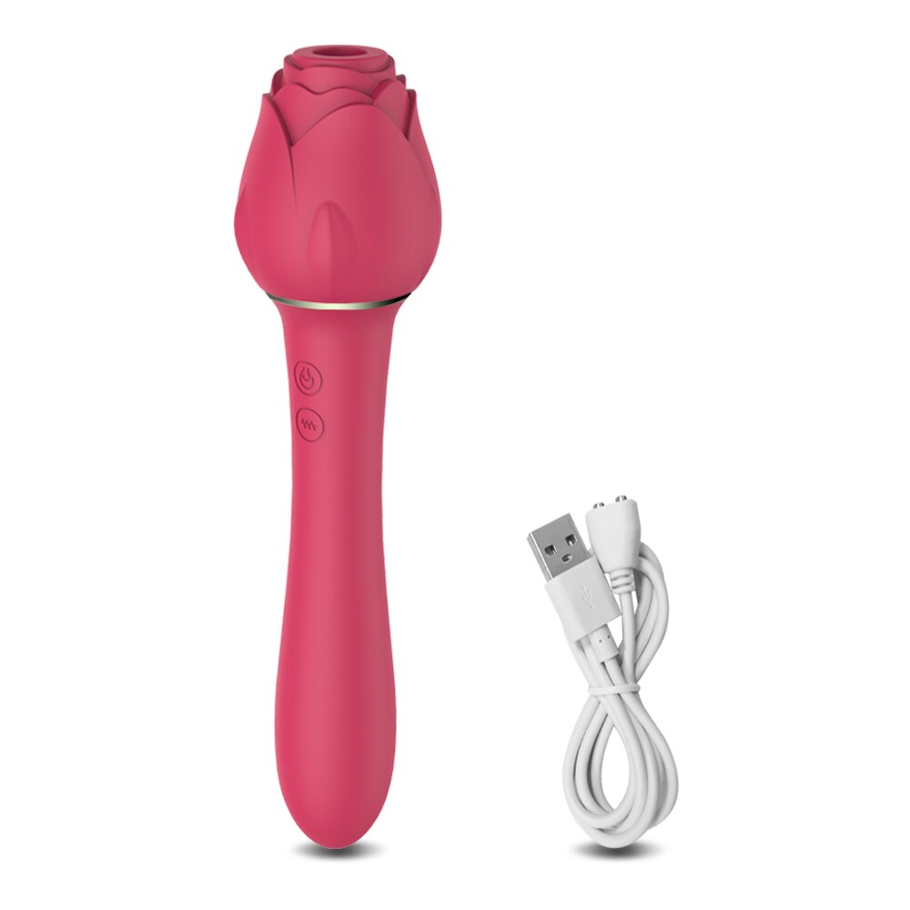 Powerful Rose Vibrator for Women Clitoris Nipple Clit Sucker Vacuum Stimulator Dildo Vibrators Female Sex Toys for Adults 18