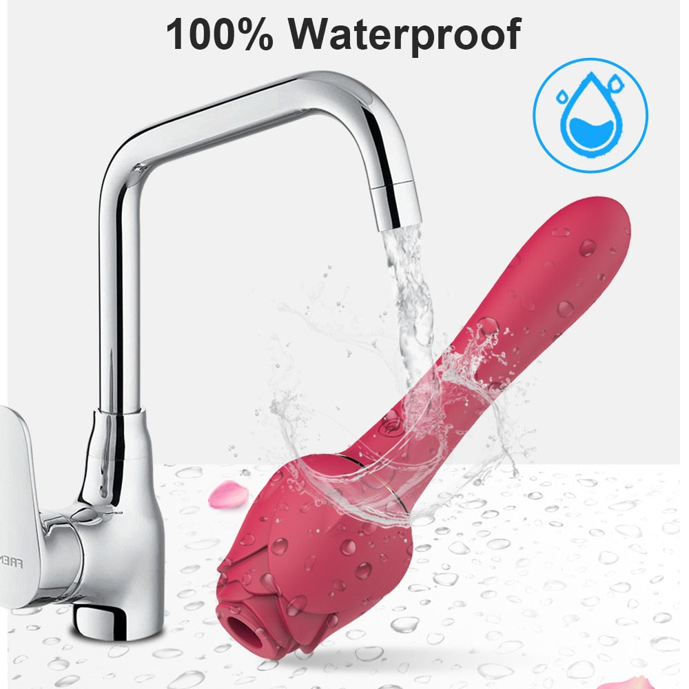 Powerful Rose Vibrator for Women Clitoris Nipple Clit Sucker Vacuum Stimulator Dildo Vibrators Female Sex Toys for Adults 18