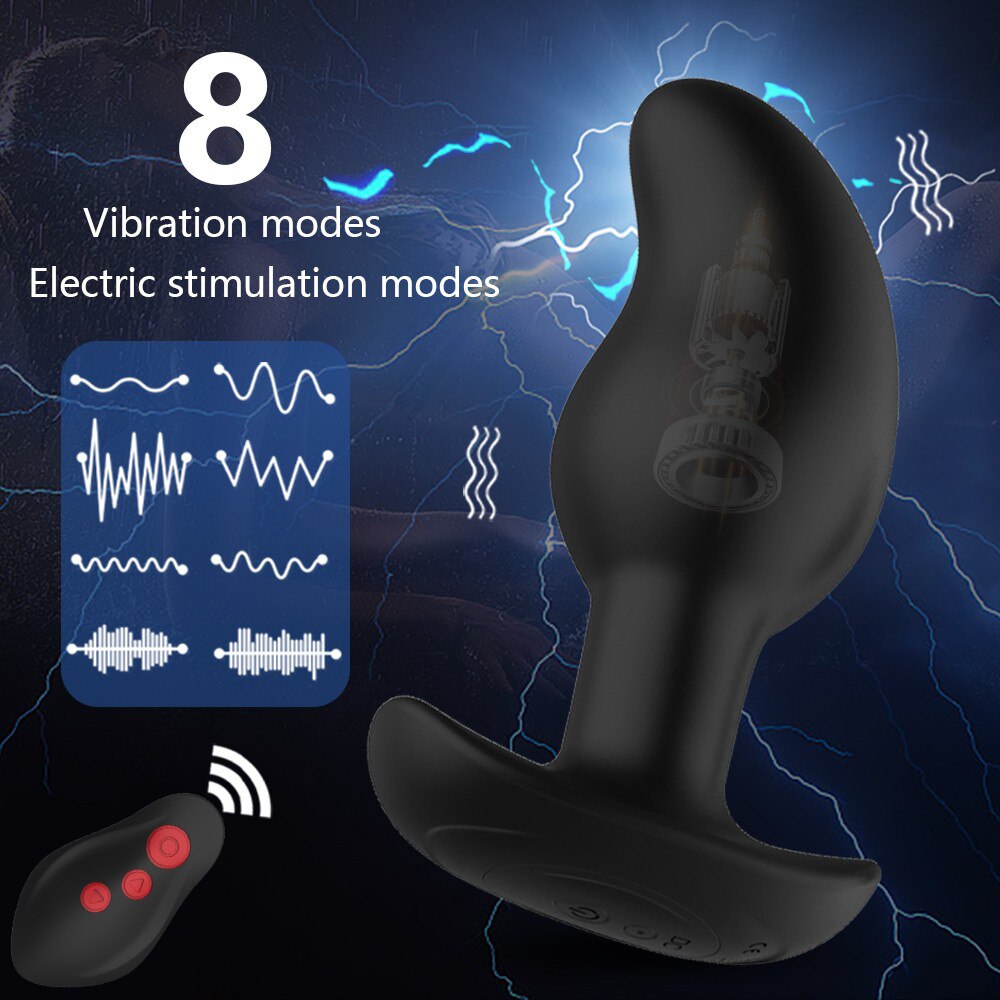 ไฟฟ้าช็อตชาย Prostate Massager ไร้สาย Anal Vibrator Dildo Vibrator Big Butt Plug Anal เกย์เซ็กซ์ทอยสำหรับผู้ชายผู้หญิง