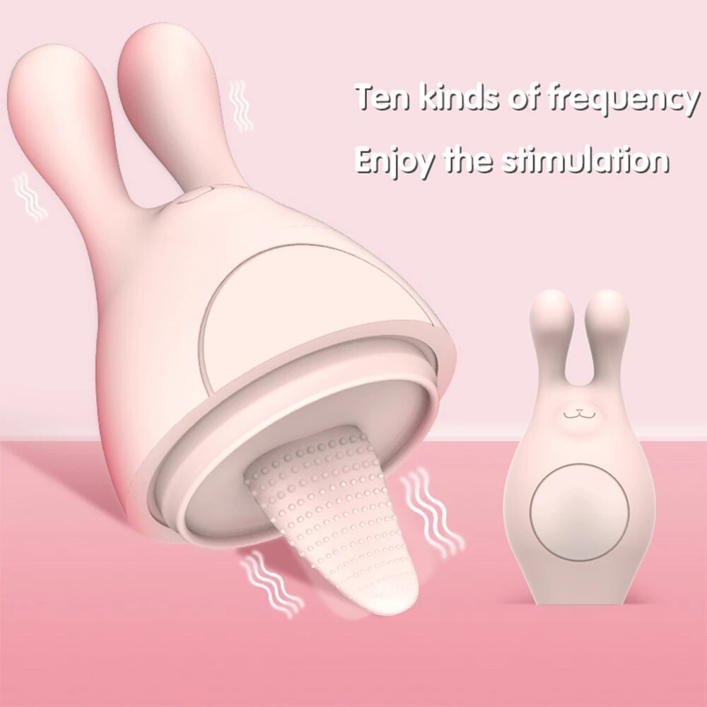 Rabbit Huge Tongue Dildo Vibrator for Women Heating Pussy Licking Toys Oral Blowjob Clitoris Stimulate Erotic Sex Toys for Women