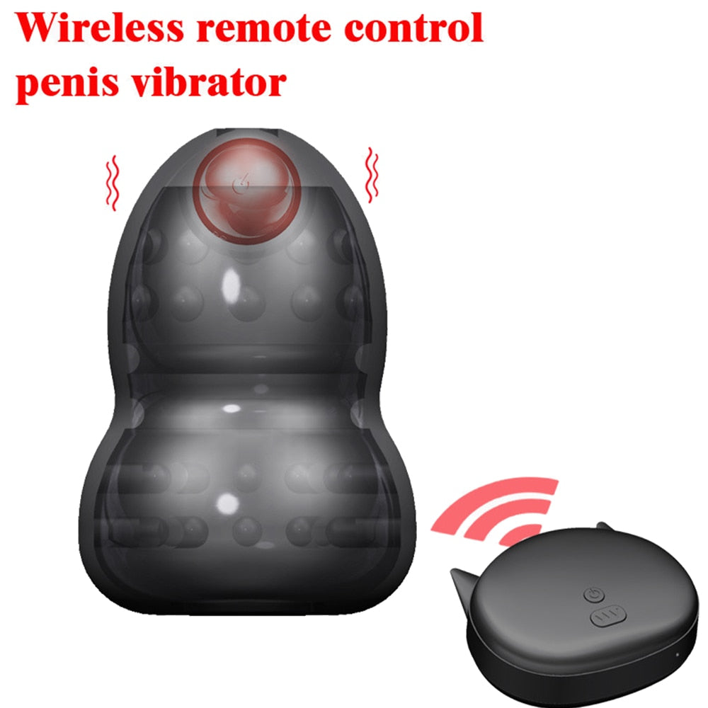 Remote Control Glans Vibrators Male Masturbation Adult Sex Toy for Men Glans Trainer Male Delay Lasting Trainer Vibrators