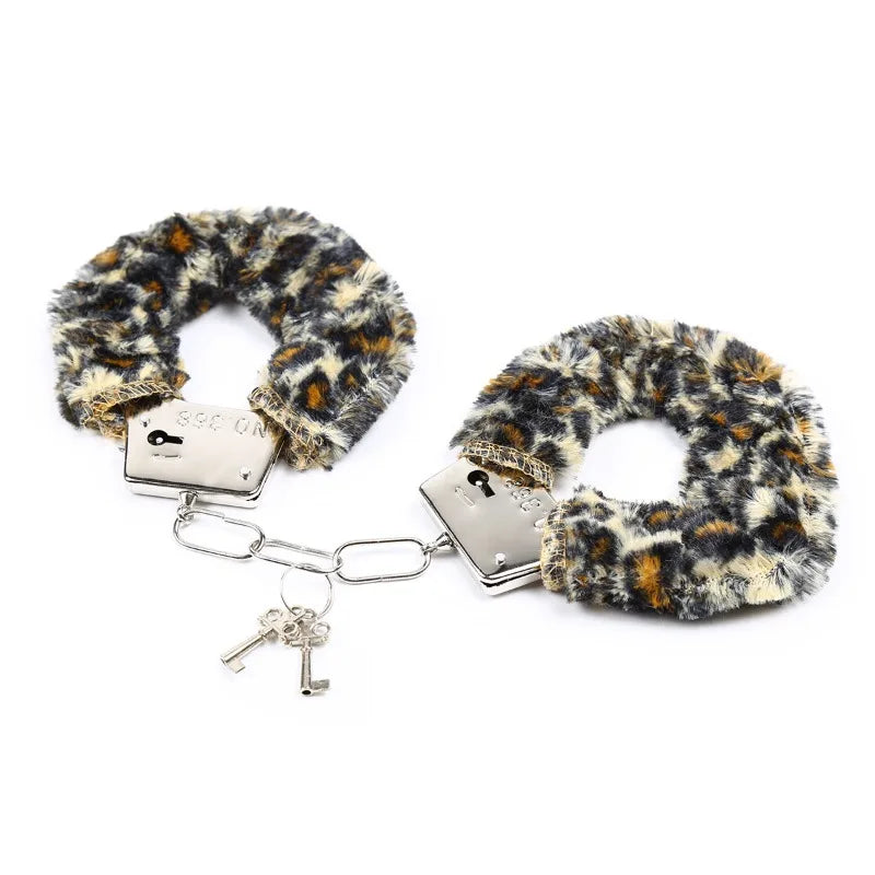 Fuzzy Plush Handcuffs  Soft Bondage Restraints for Couples Play  Adjustable  Comfortable