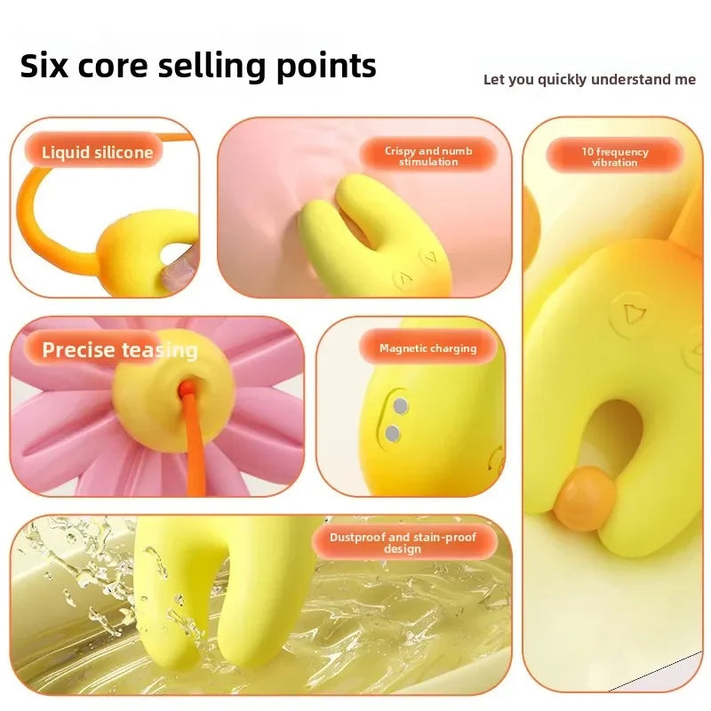 Nipple Vibrator for Women Breast Massage Nipple Clamp Enhancer Nipple Sucking Stimulator Sex Toys Couples Female Adult Toys