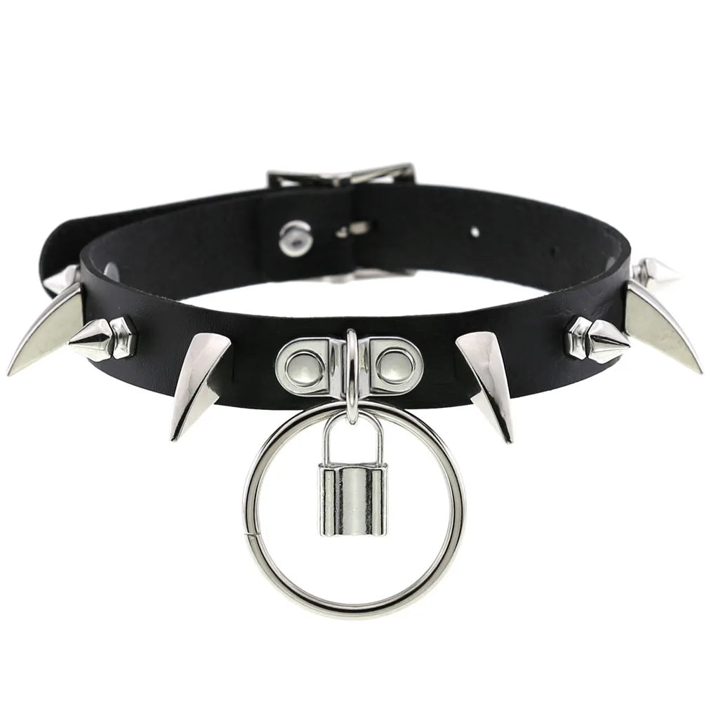 BDSM Different Style Fashion Punk Men Torques Necklace Gothic PU Leather Choker Collar Necklace Women Body Chain