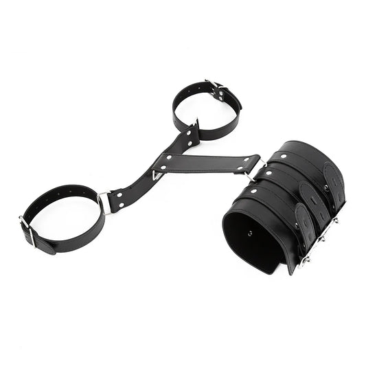 BDSM Bondage Body Restraints Reverse Back Handcuffs Adult Products Sex Game PU Leather Cuffs Sex Toys for Women Couples