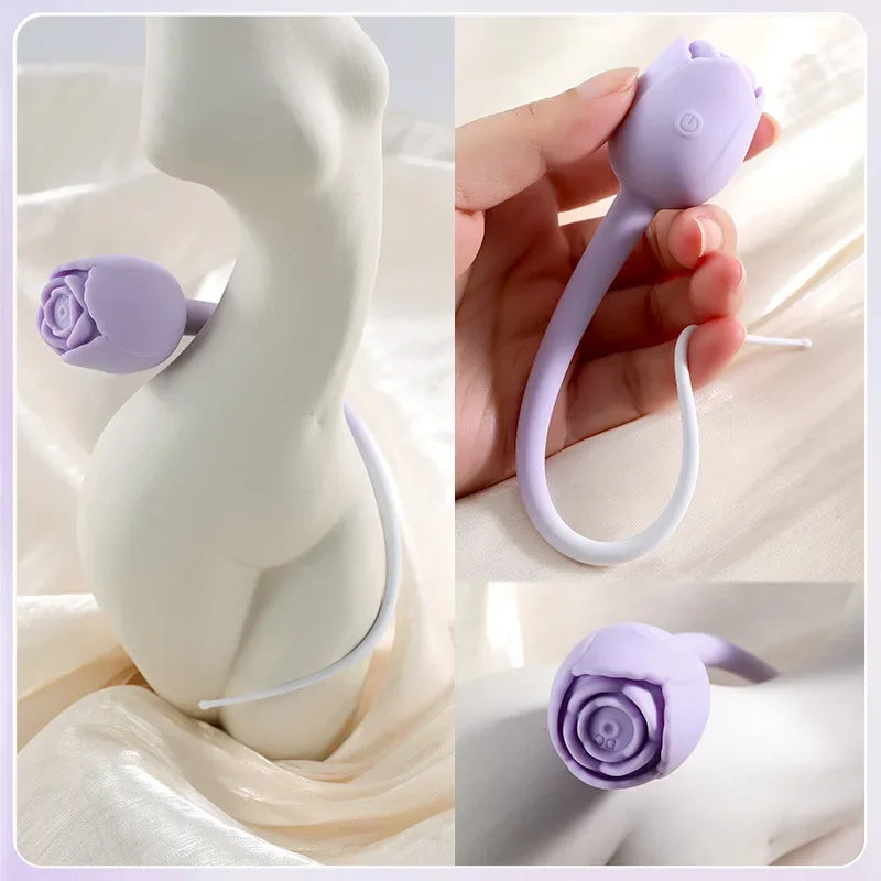 Rose Sucking Sex Toys Dildo Vibrator for Women 3in1 Thrusting G Spot Anal Vibrators Stimulator Female Vibrating Adult Toys