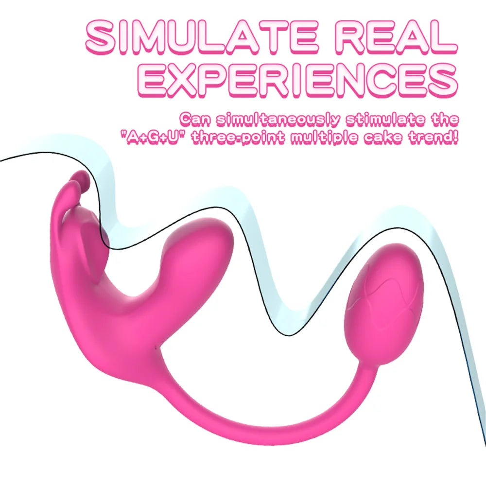 3 In 1 Wearable Vibrator Love Egg Female Masturbator Bendable Massage Stick Nipple Clitoris G-Spot Stimulation Sex Toy For Women