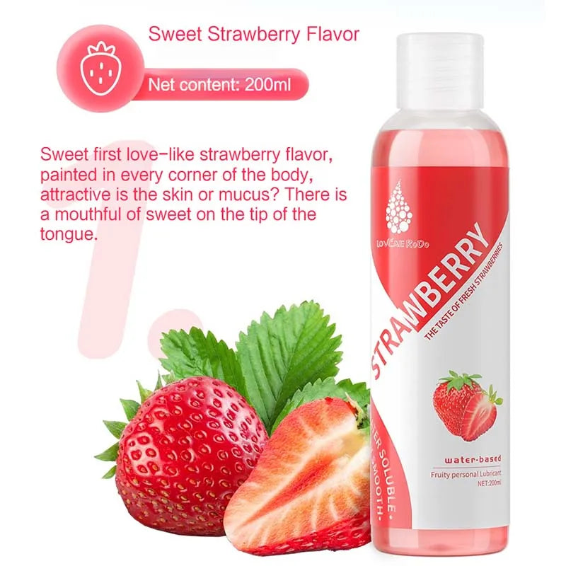 Fruit flavor Water Based Lubricant Lube Lubricants Gel Easy To Clean Products Lubricating Lotion 200ML