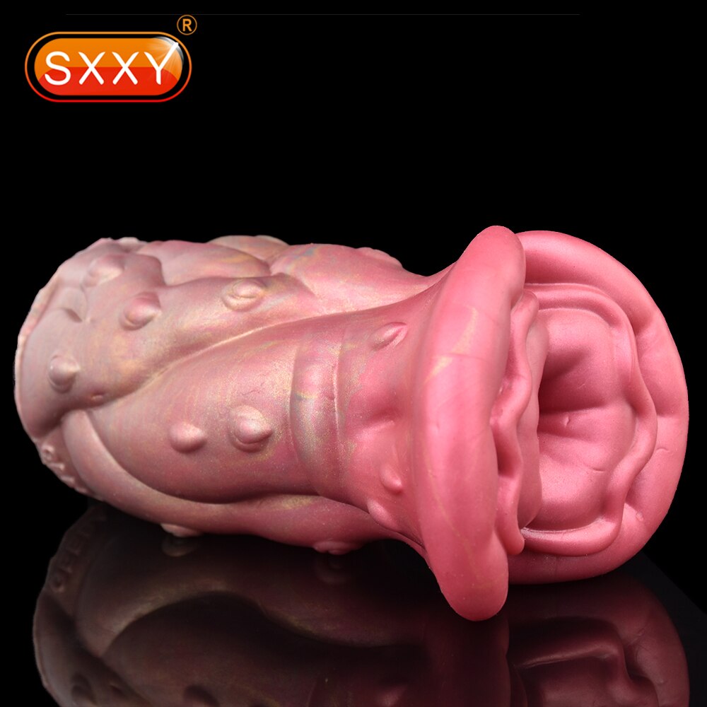 ใหม่ดอกไม้รูปร่าง Masturbation ของเล่นชายซิลิโคนนุ่มเครื่องบินถ้วยอวัยวะเพศชายต่อมลูกหมาก Massager กันน้ำอุปกรณ์ร่วมเพศสำหรับชาย