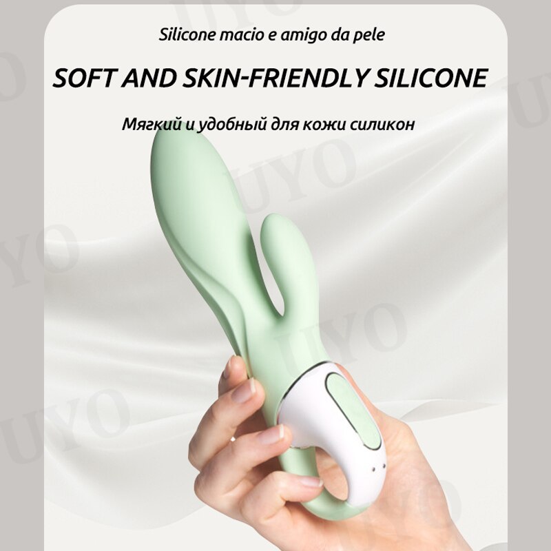 Satisfyer Air ปั๊มกระต่าย5เชื่อมต่อรีโมทแอปควบคุม Interactive Vibrator สำหรับคู่ G-Spot Clitoris เซ็กซ์ทอยสำหรับผู้หญิง