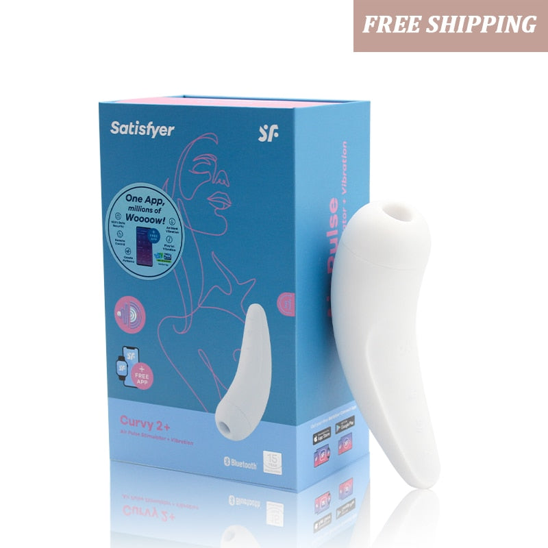 Satisfyer CURVY 2 + Vibrador App รีโมทคอนโทรล Vibrator Clit Sucker Vibrators สำหรับผู้หญิง Clitoris Nipple Sex ของเล่น UYO