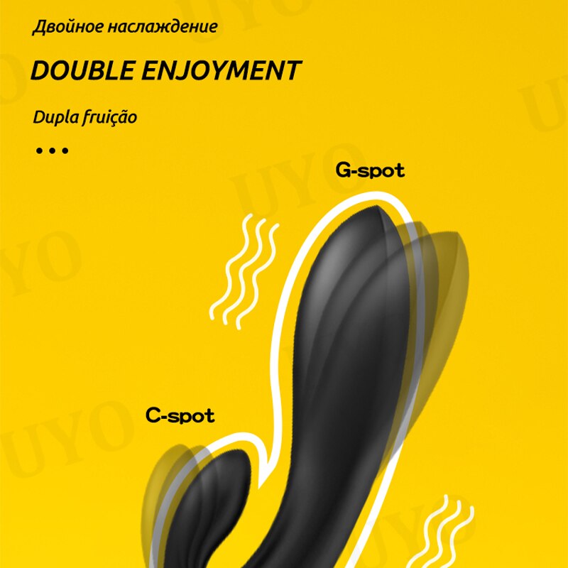 Satisfyer DOUBLE FLEX เชื่อมต่อรีโมทแอปควบคุมกระต่ายกระต่าย Super Power การสั่นสะเทือน G-Spot Clitoral Vibrator ผู้หญิงเซ็กซ์ทอย