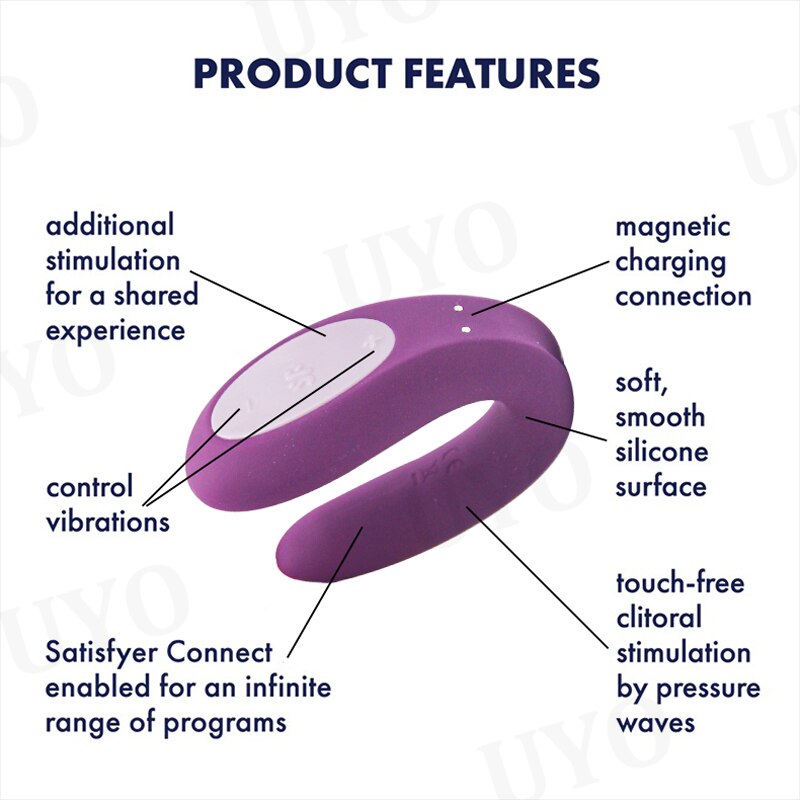 Satisfyer คู่ Joy App ควบคุม Vibrator ซิลิโคนเพศของเล่นสำหรับคู่10การสั่นสะเทือน IPX7เครื่องสั่นสะเทือนกันน้ำสำหรับผู้หญิง UYO