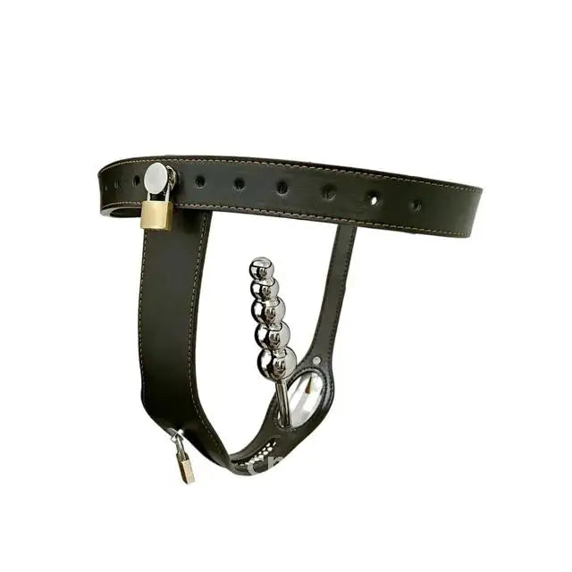 Leather T-Shaped Female Lock Belt Masturbator Strap On Pants Underwear Fetish Chastity Sex Chastity Device Bdsm Toys