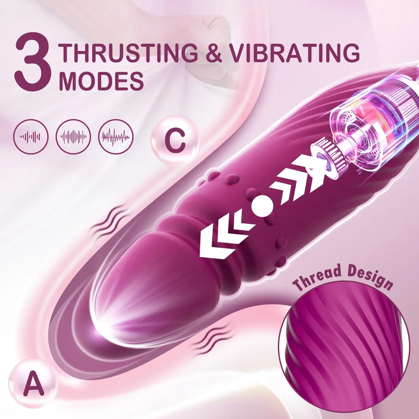 Rose Sucking Vibrator for Women 4 in 1Thrusting Dildo G Spot Nipples Sucker Clitoris Stimulator Vibrating Egg Adult Sex Toys