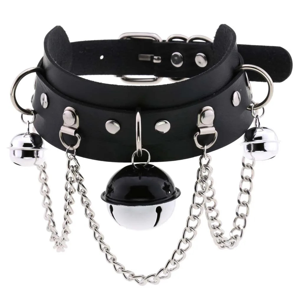 BDSM Different Style Fashion Punk Men Torques Necklace Gothic PU Leather Choker Collar Necklace Women Body Chain