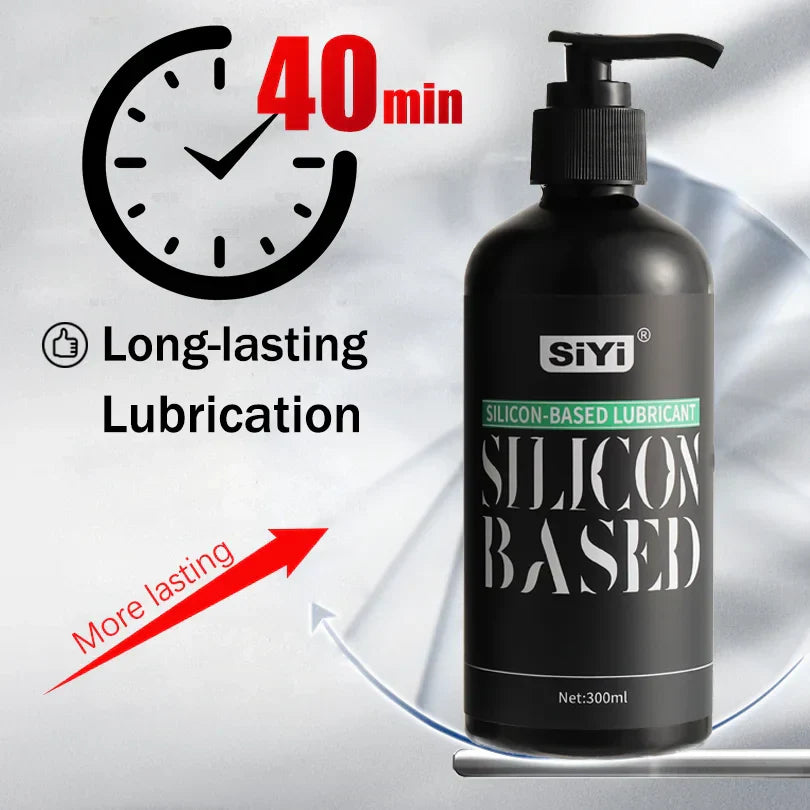 120ml/300ml Silicone-Based Lube with Press Pump. Long-Lasting Stringy Anal Lubricant Suitable for Bathroom and Underwater Use